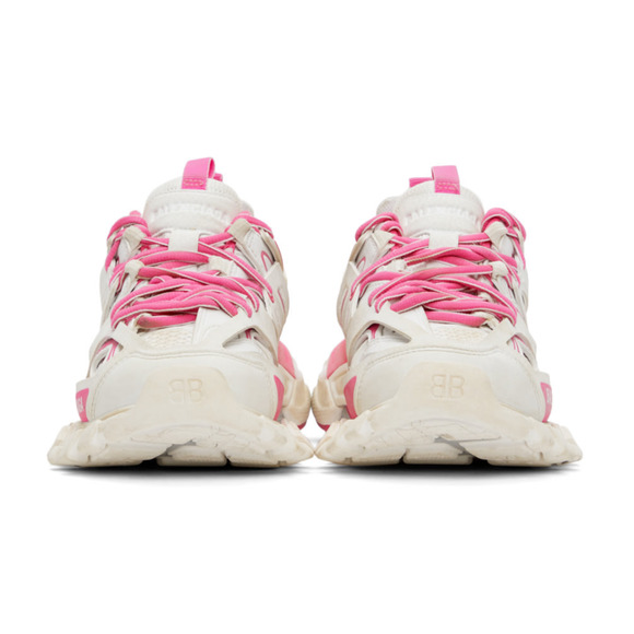 Balenciaga Track Sneaker Pink White Distress Worn Out Platform Flat Trainer 38 - Picture 4 of 12